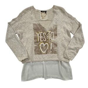MARC AUREL Yes To Love Women Italian Yarn Sweater with Cami Size 38 W360